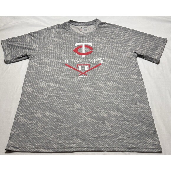 Minnesota Twins Under Armour Men’s Short Sleeve Shirt XL MLB Baseball Loose Fit - Picture 1 of 8